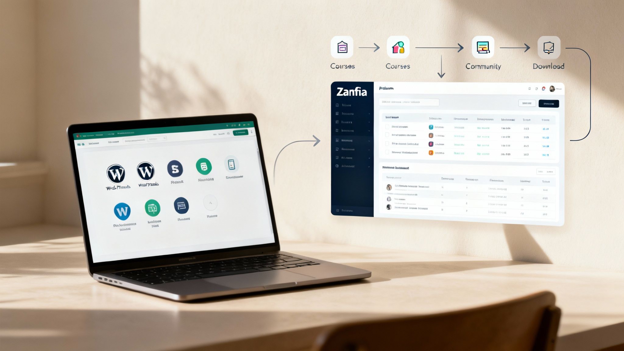 A person working on a laptop, representing the process of building an online business.