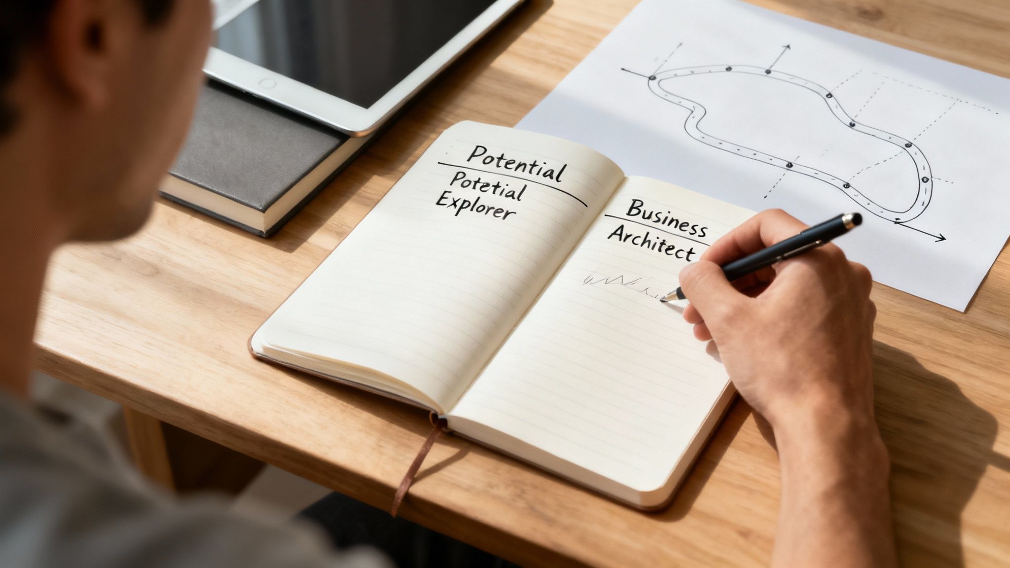 A professional workspace with a laptop open, showcasing a clean dashboard for selling digital products.