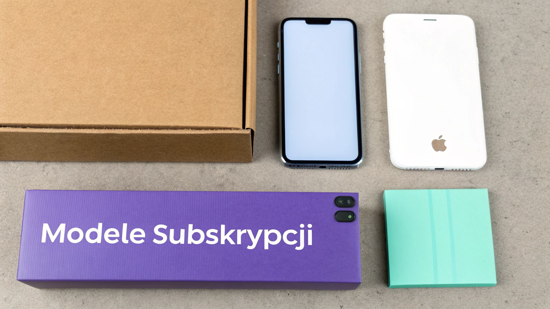 Różne ikony reprezentujące modele subskrypcji, takie jak kursy, społeczności i newslettery