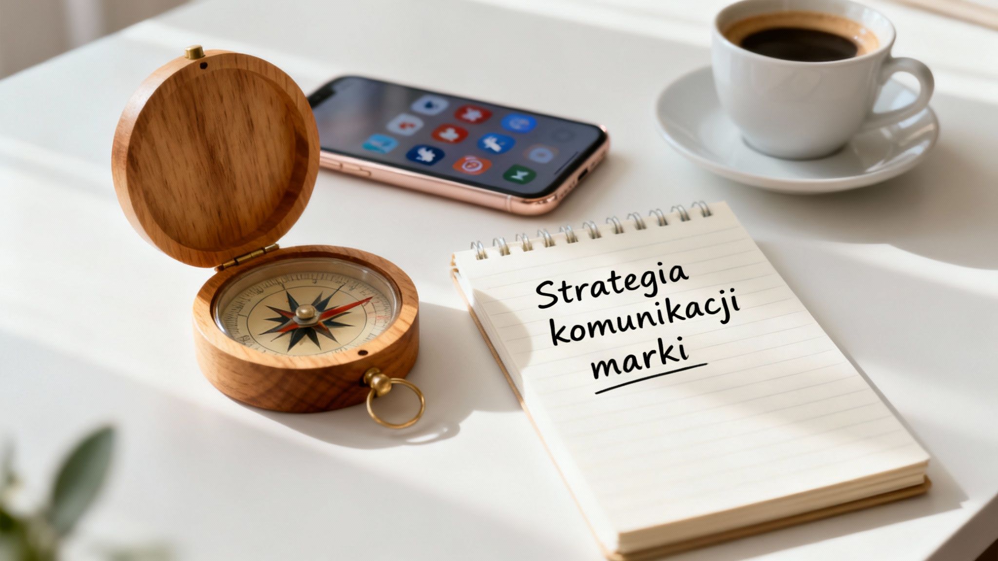 Grupa osób pracująca wspólnie nad strategią przy stole z notatkami i laptopami