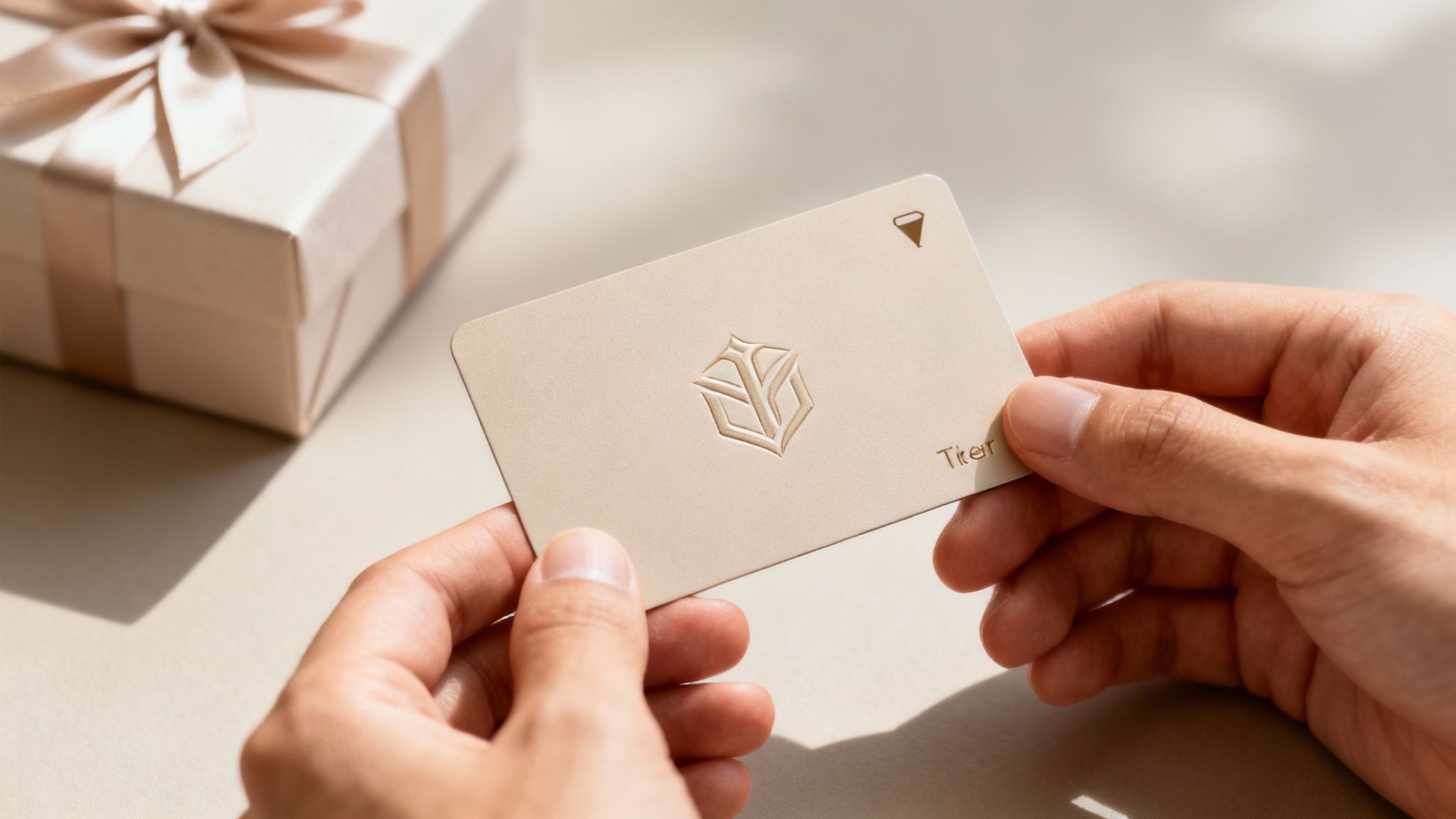 A person holding a loyalty card and a smartphone, surrounded by icons of rewards and perks.