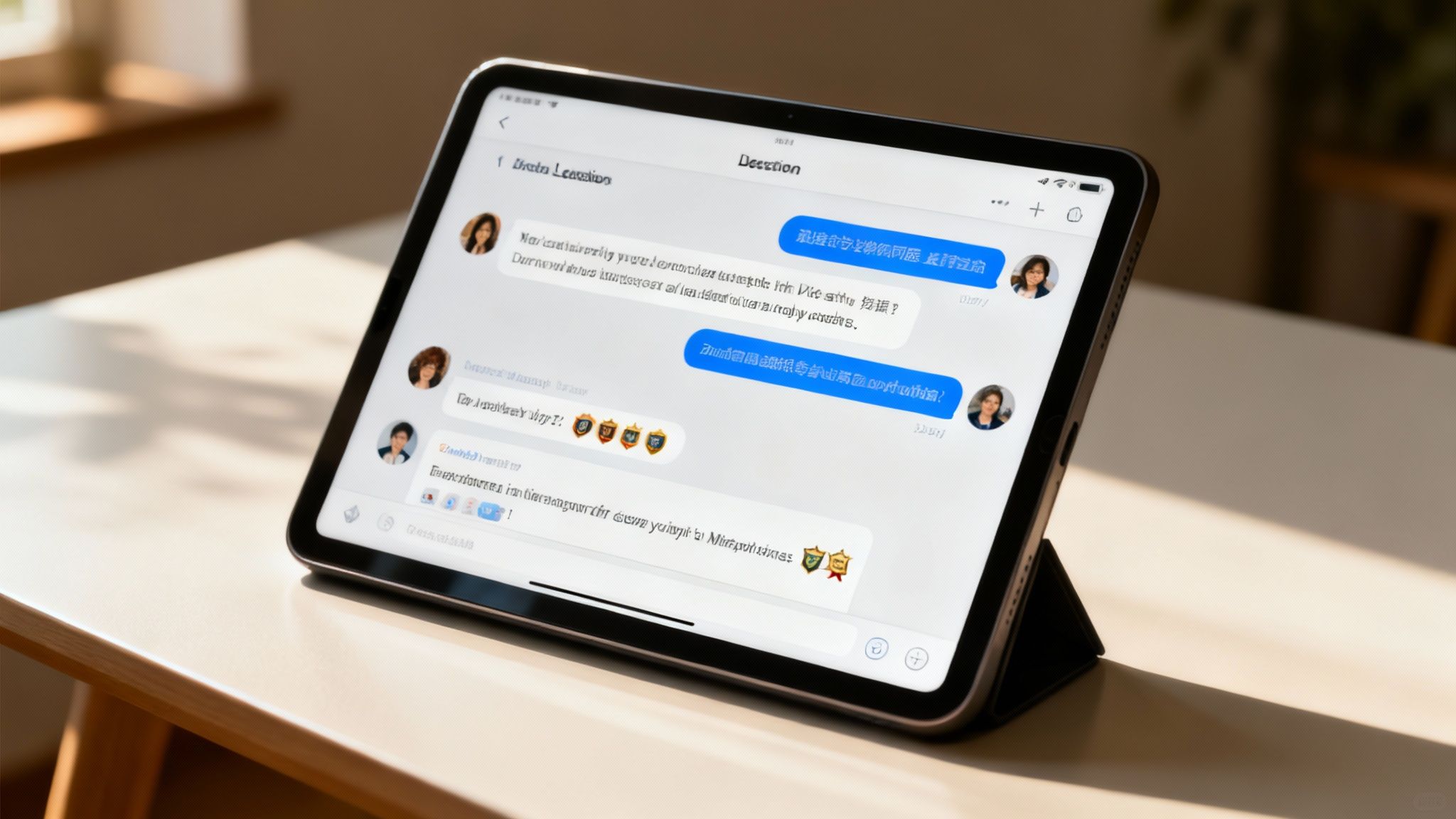 Kursanci współpracujący ze sobą online, co symbolizuje zaangażowaną społeczność e-learningową.