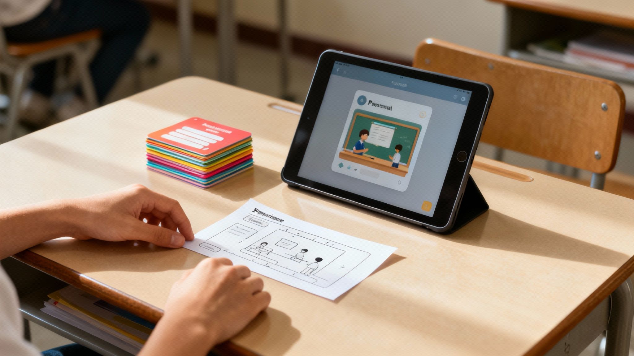 A person reviewing a checklist on a clipboard, symbolizing assessment and mastery.