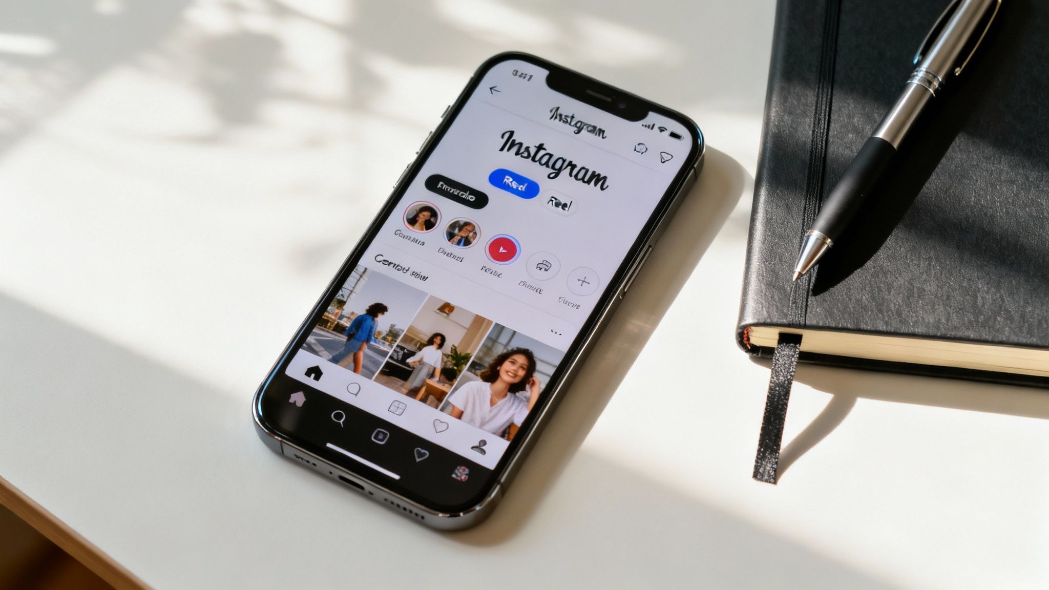 Kreator treści pracujący nad angażującym contentem na Instagram