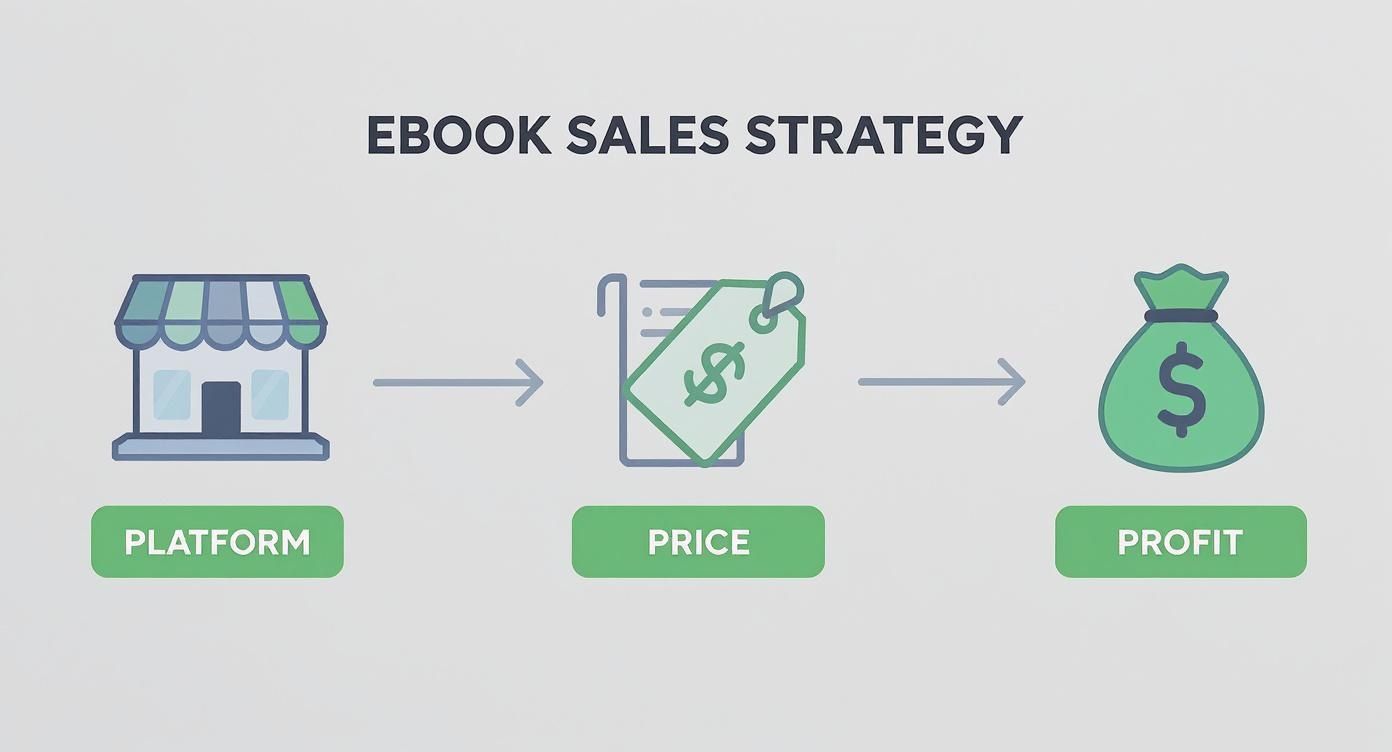 Infographic about how to create an ebook to sell