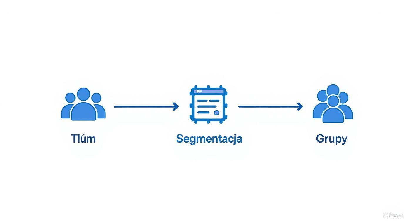 Infographic about segmentacja klientów