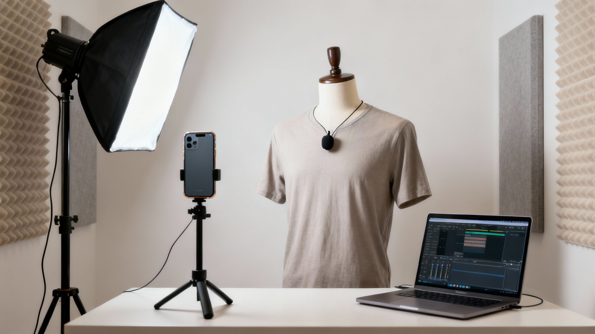 A person editing a video on a computer with a dual-monitor setup.