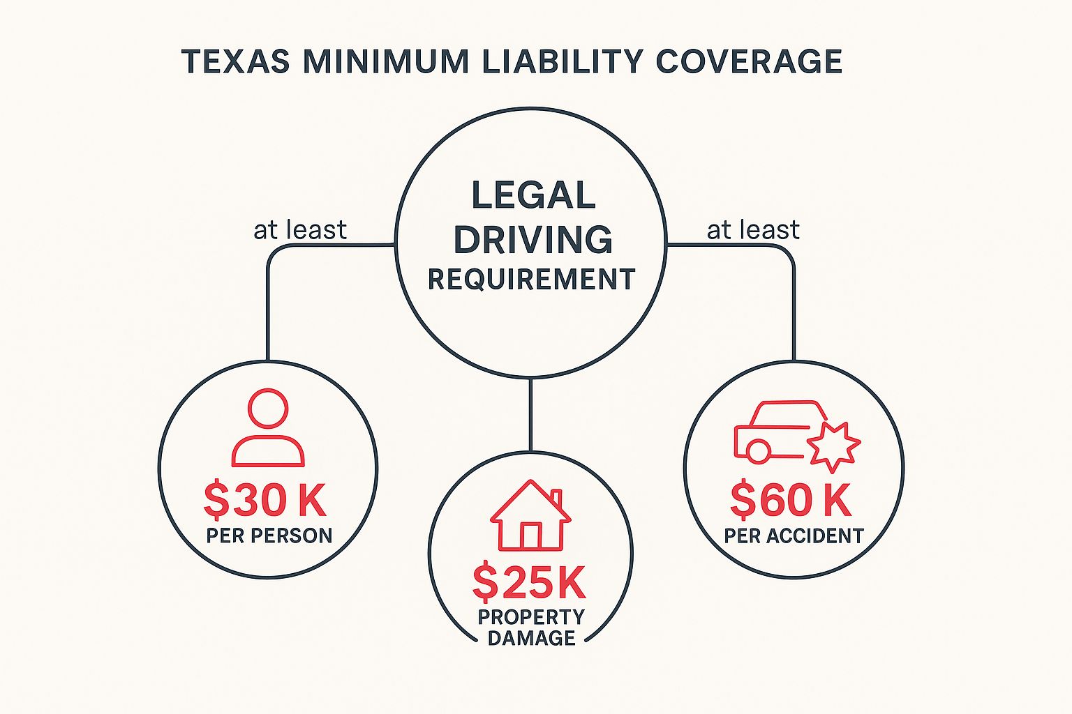 Infographic about texas auto insurance requirements