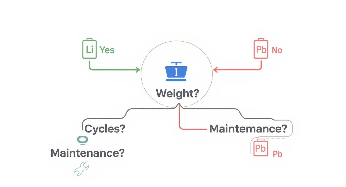 Infographic about golf cart lithium battery
