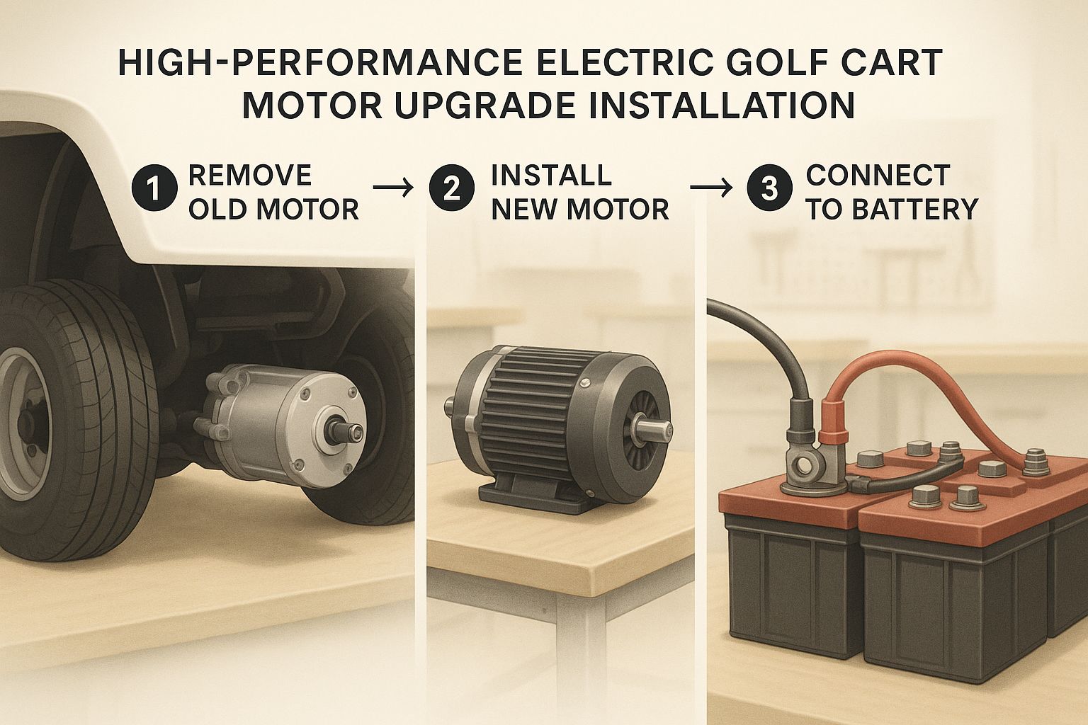 Infographic about how to make an electric golf cart faster