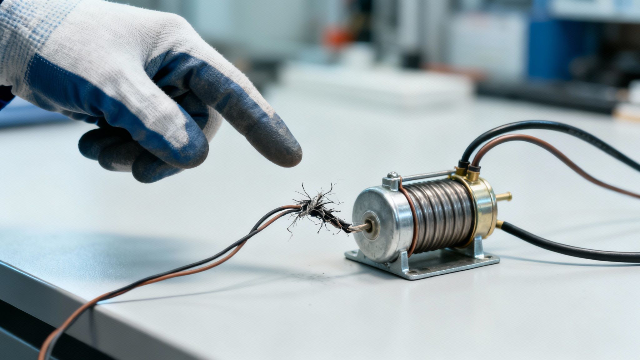 Man working on a gas powered golf cart engine