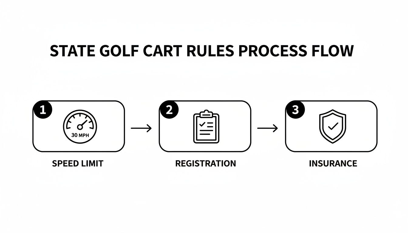 Infographic about golf cart street legal