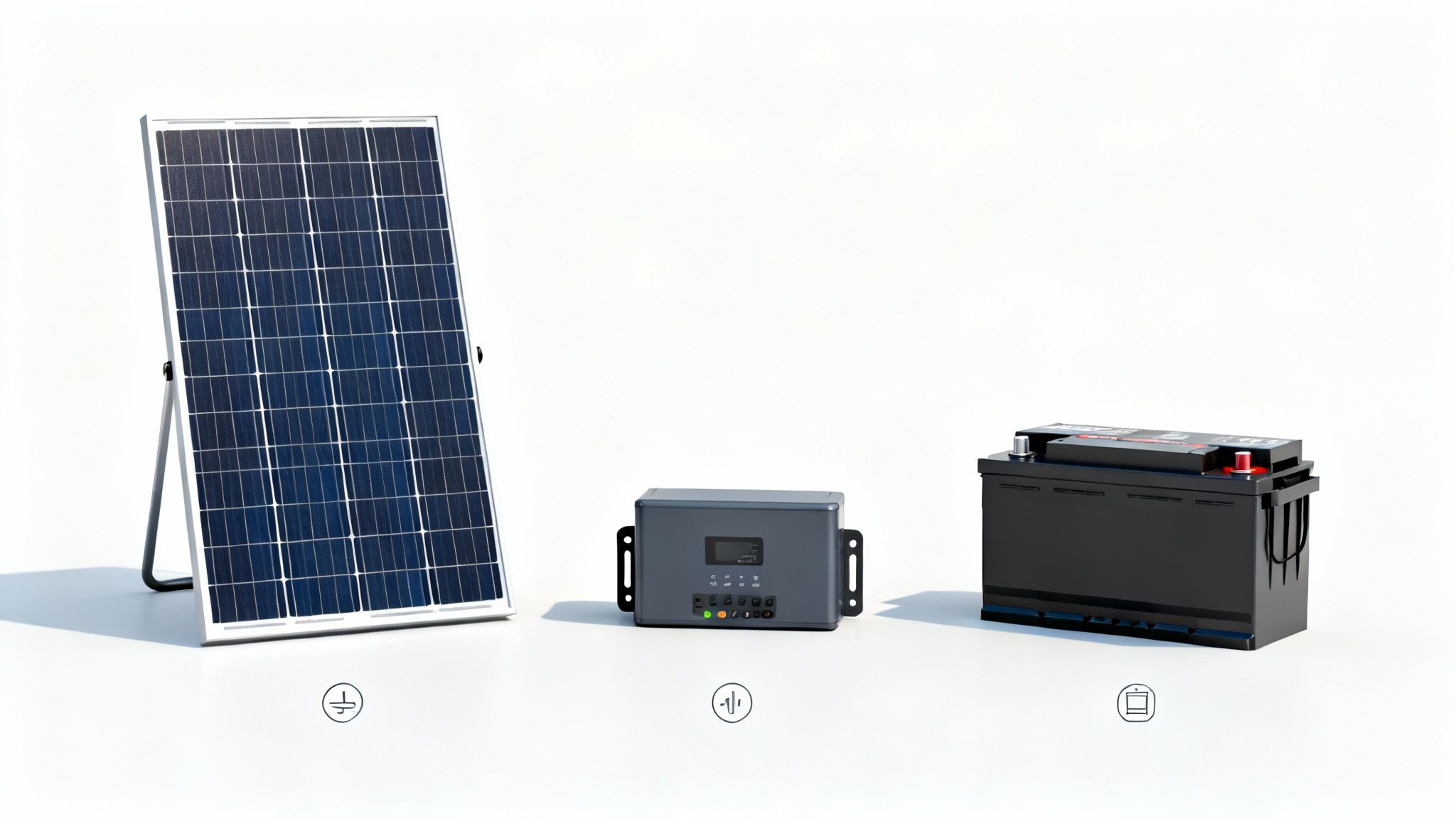 Solar panel on the roof of a golf cart