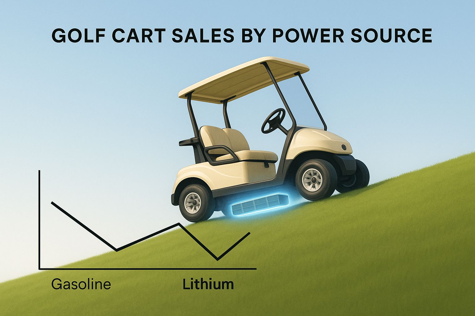 Infographic about golf cart lithium