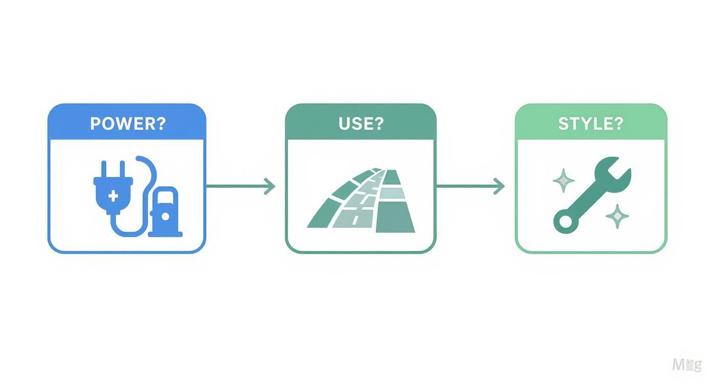 Infographic about types of golf carts