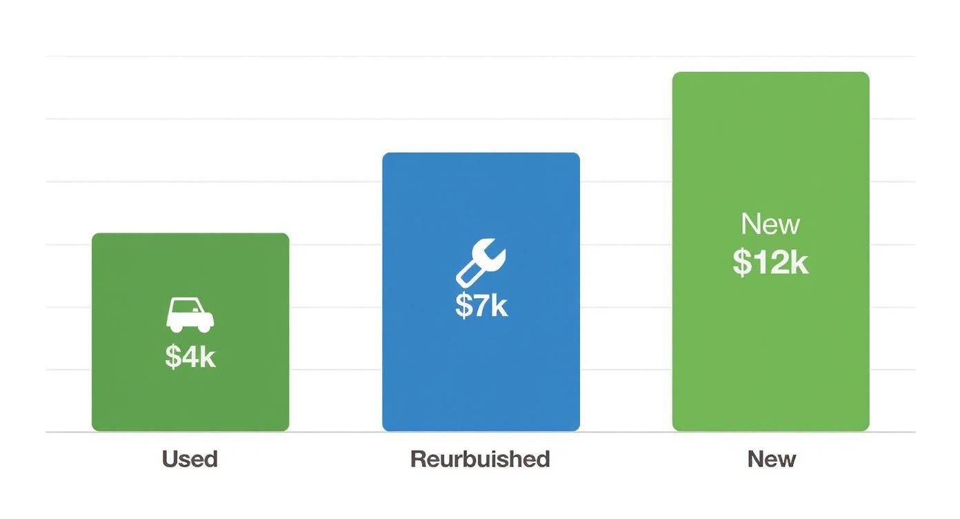 Infographic about how much is a golf cart