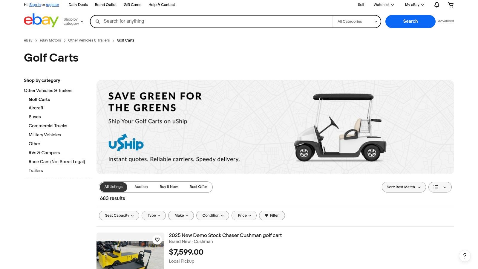 eBay Motors (Golf Carts)