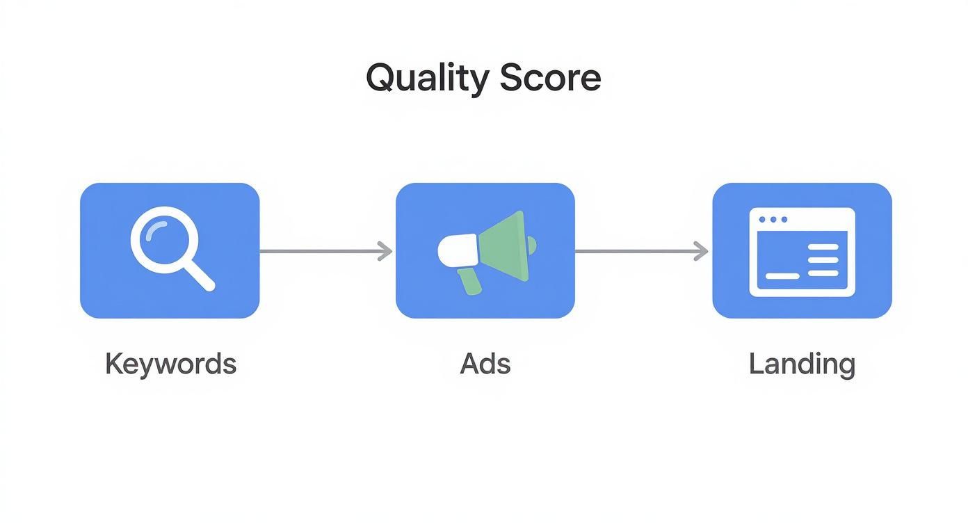 Infographic about how to improve quality score