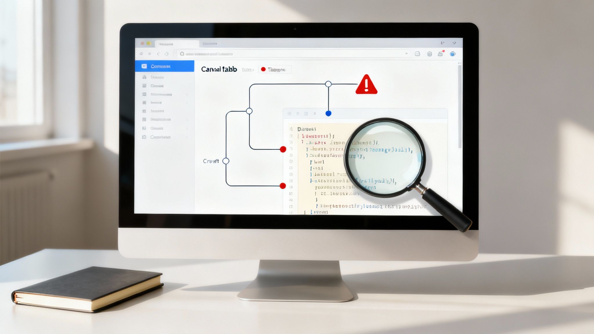 A graphic showing the interconnected elements of technical SEO, like site speed and mobile usability.