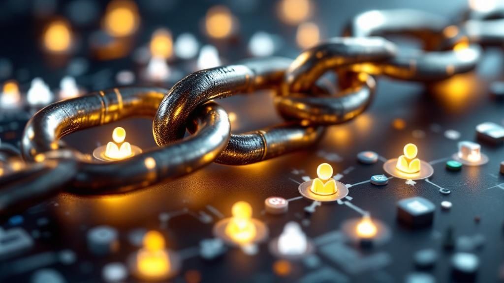 An illustration showing a magnet attracting backlinks from other websites, symbolizing the concept of link building.