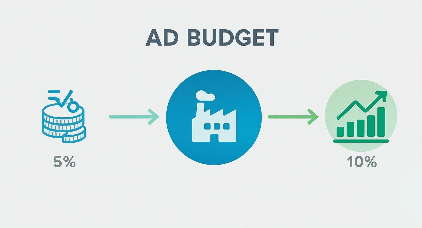 Infographic about small business advertising costs