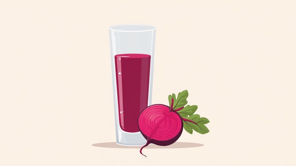 an illustration of beetroot juice