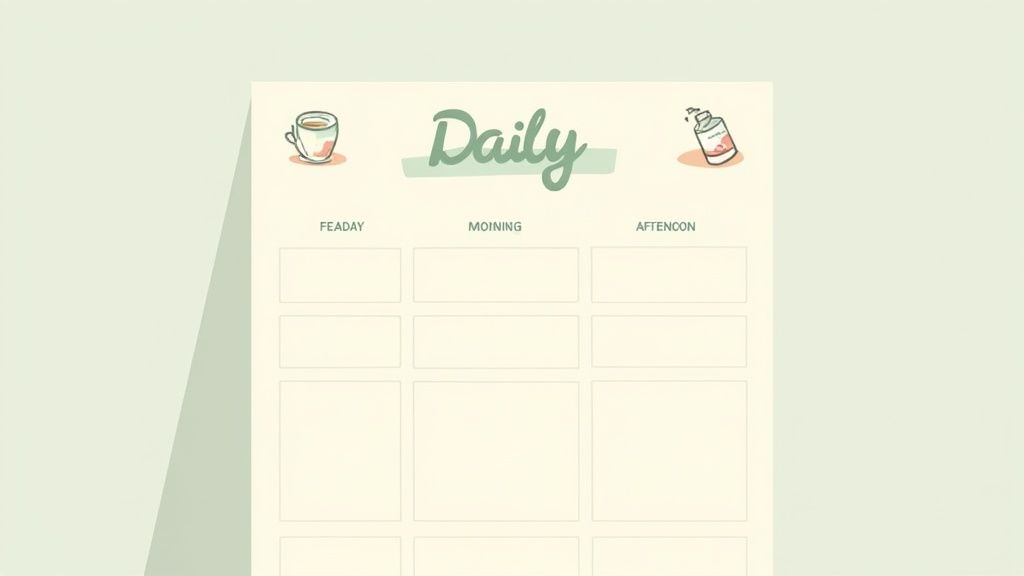 an illustration of a schedule