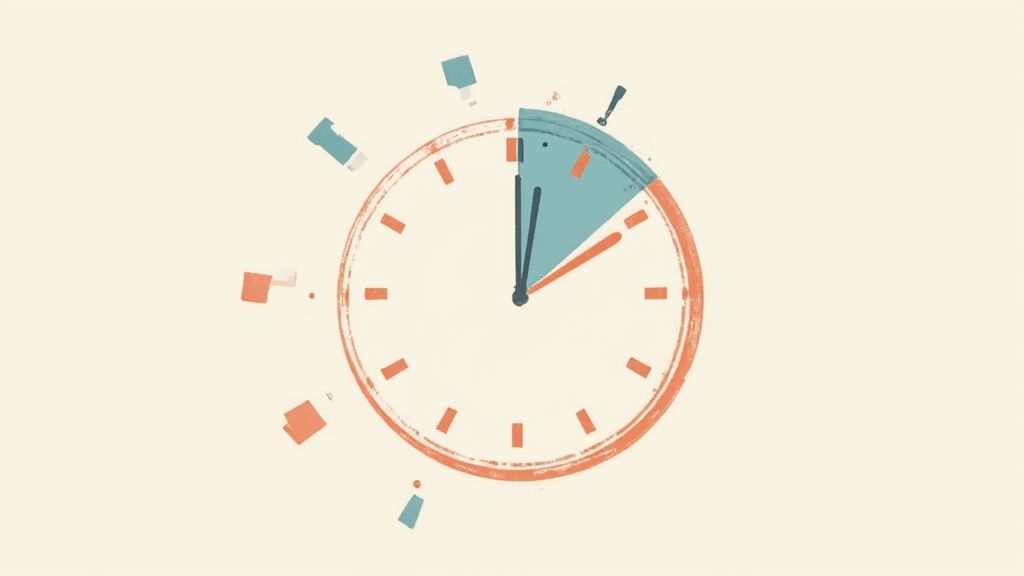a chart inside of a clock