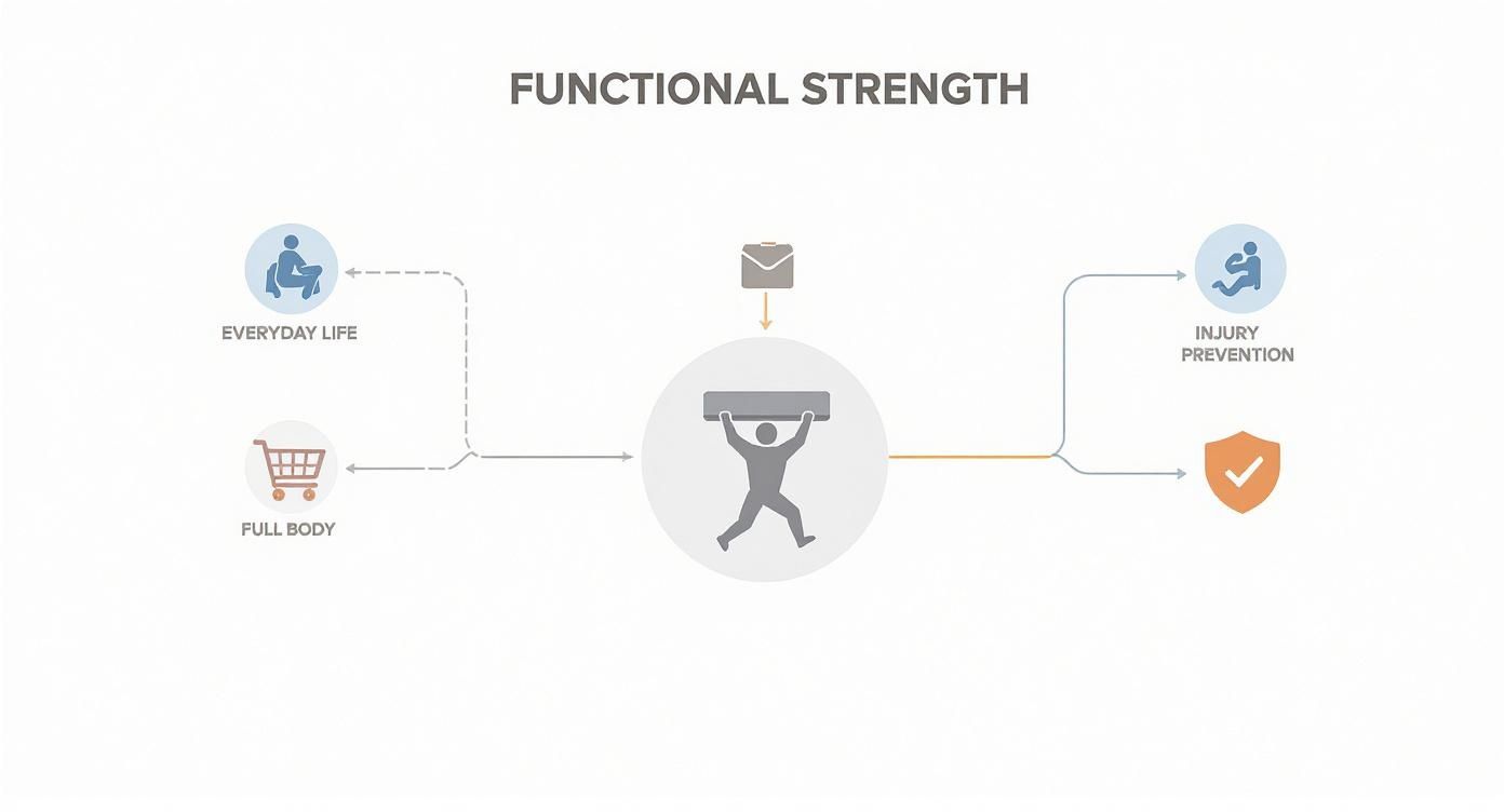 Infographic about how to build functional strength