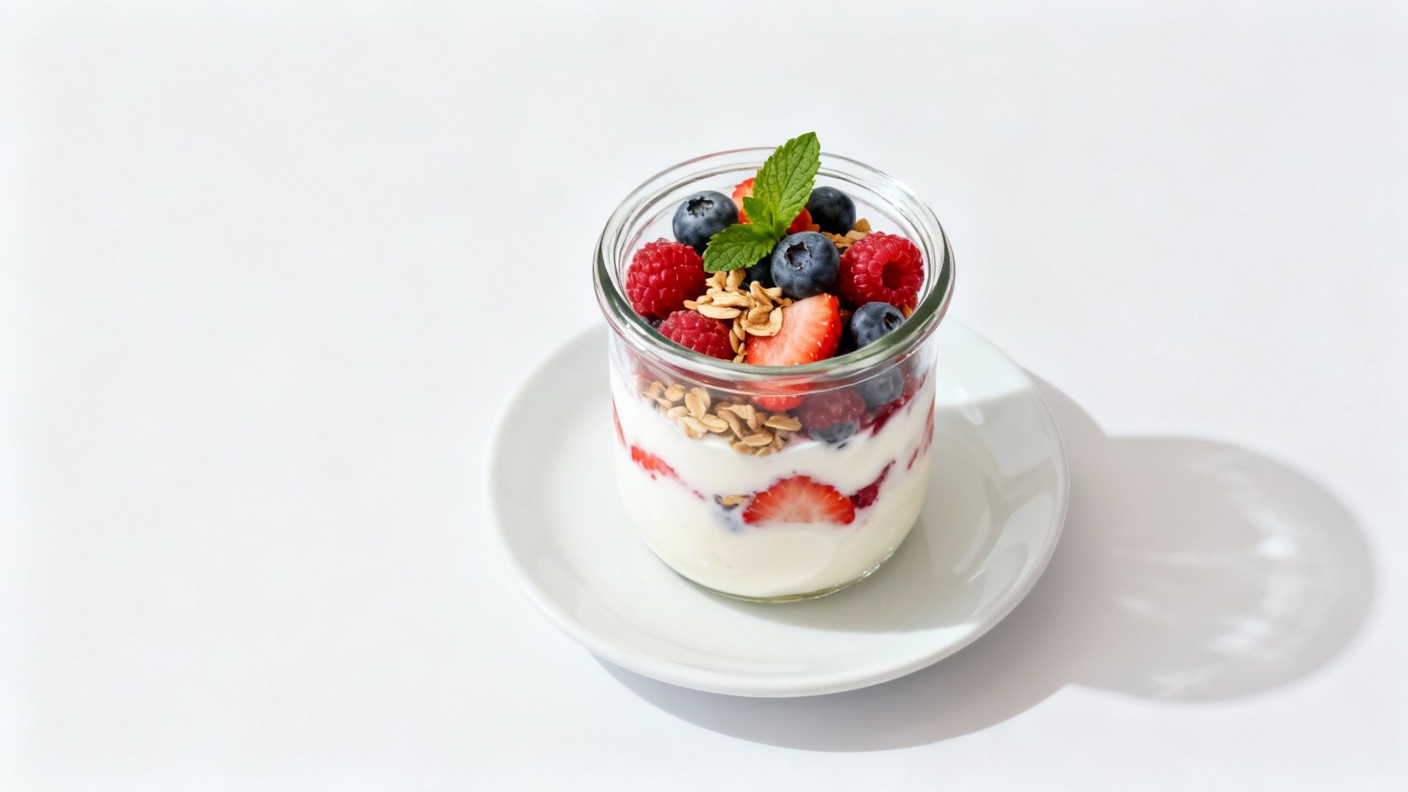Greek Yogurt Parfait with Berries and Granola