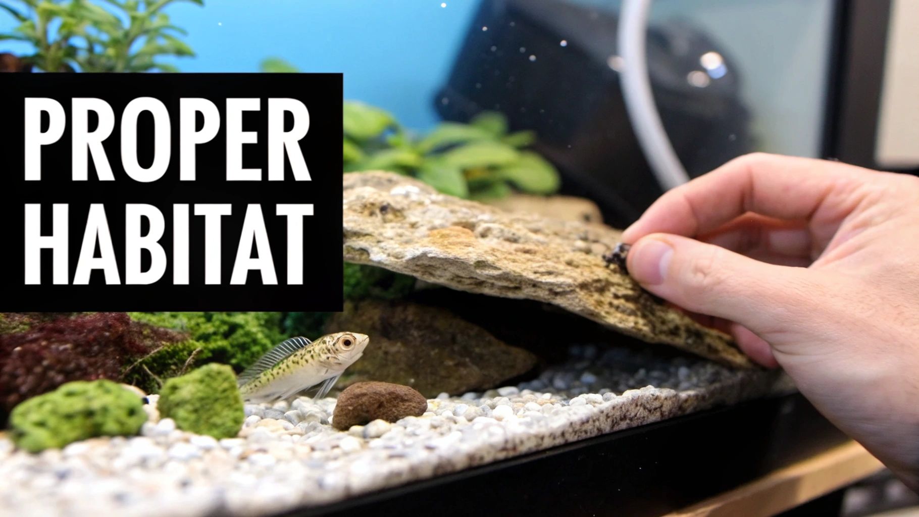 A healthy marine aquarium environment with stable conditions, ideal for algae eaters to thrive.