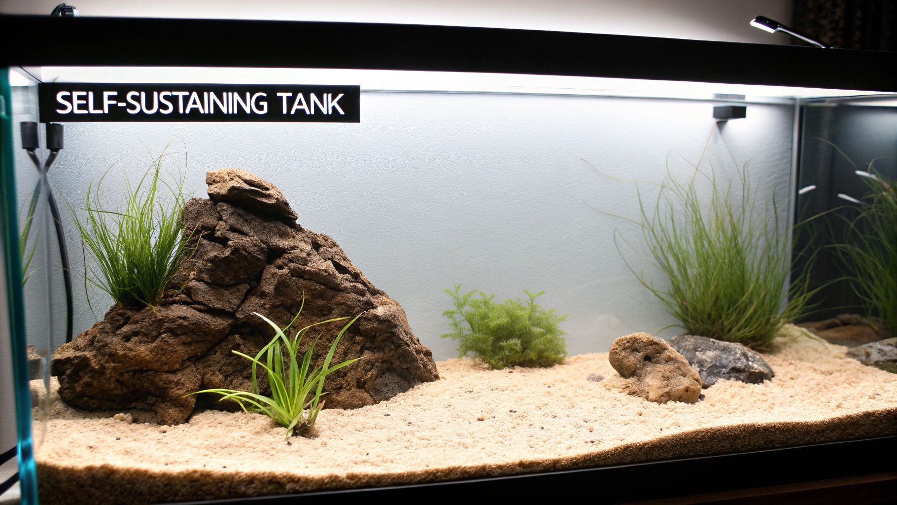 A reef tank refugium with macroalgae providing a habitat for copepods