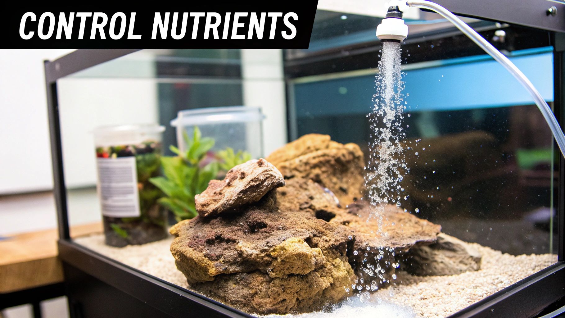 A healthy reef tank with good water flow and no signs of cyanobacteria.