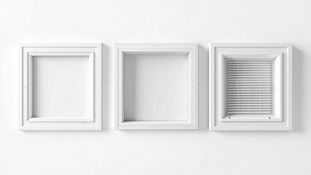 Different ceiling access panel materials