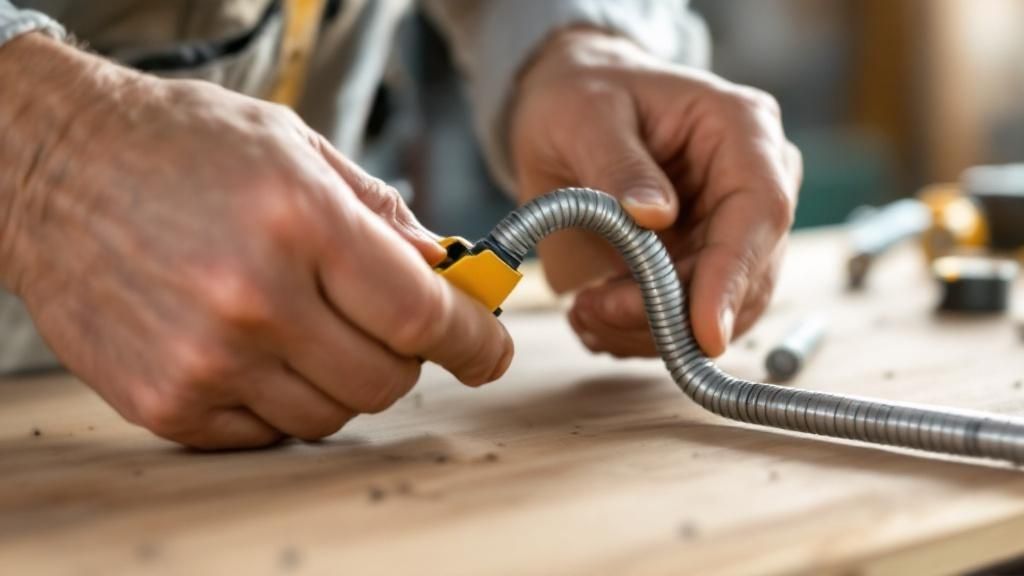 Workers installing electrical conduit