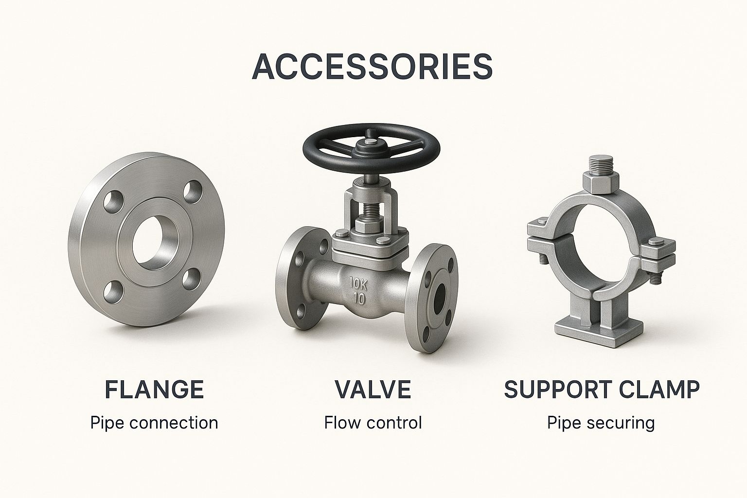 Infographic about pipeline accessories dubai