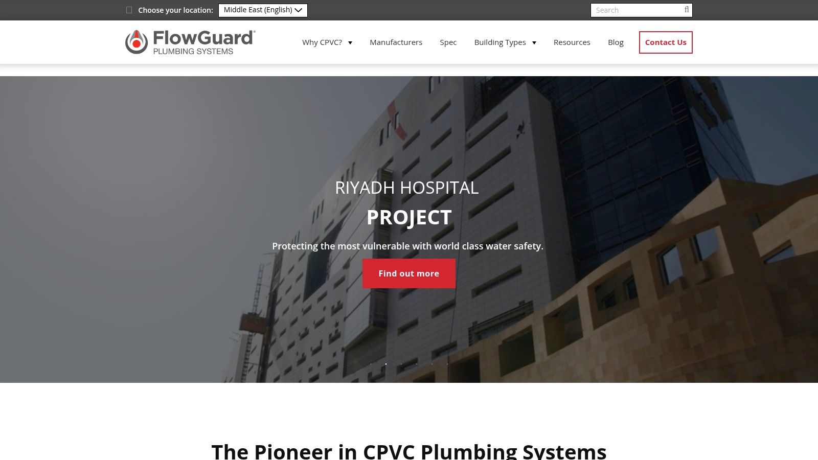 FlowGuard CPVC (Lubrizol) – Middle East
