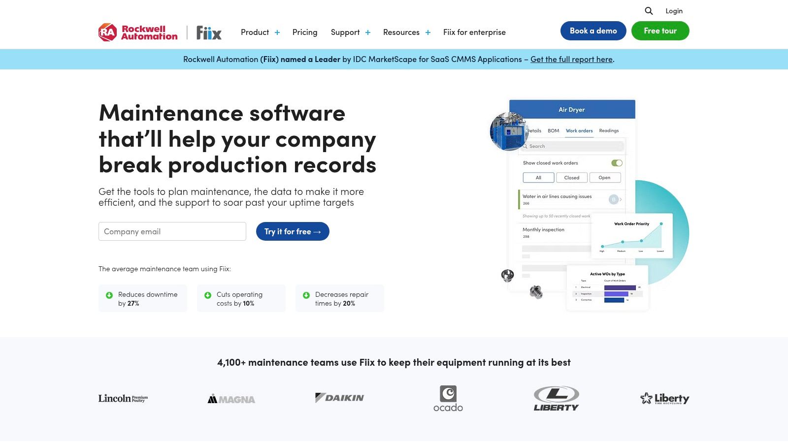 Fiix CMMS Maintenance Template