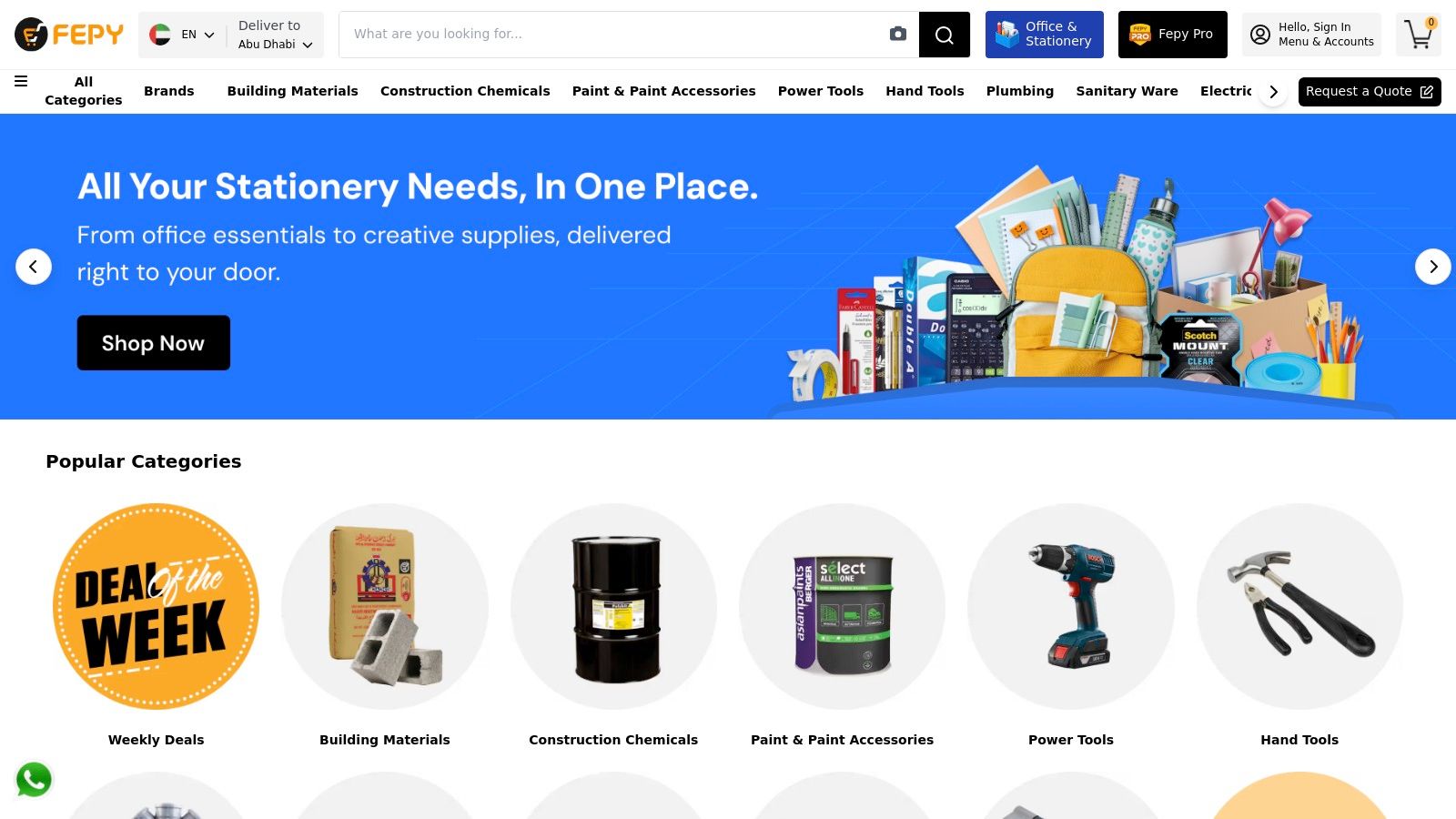 Fepy (UAE contractor‑focused e‑commerce)
