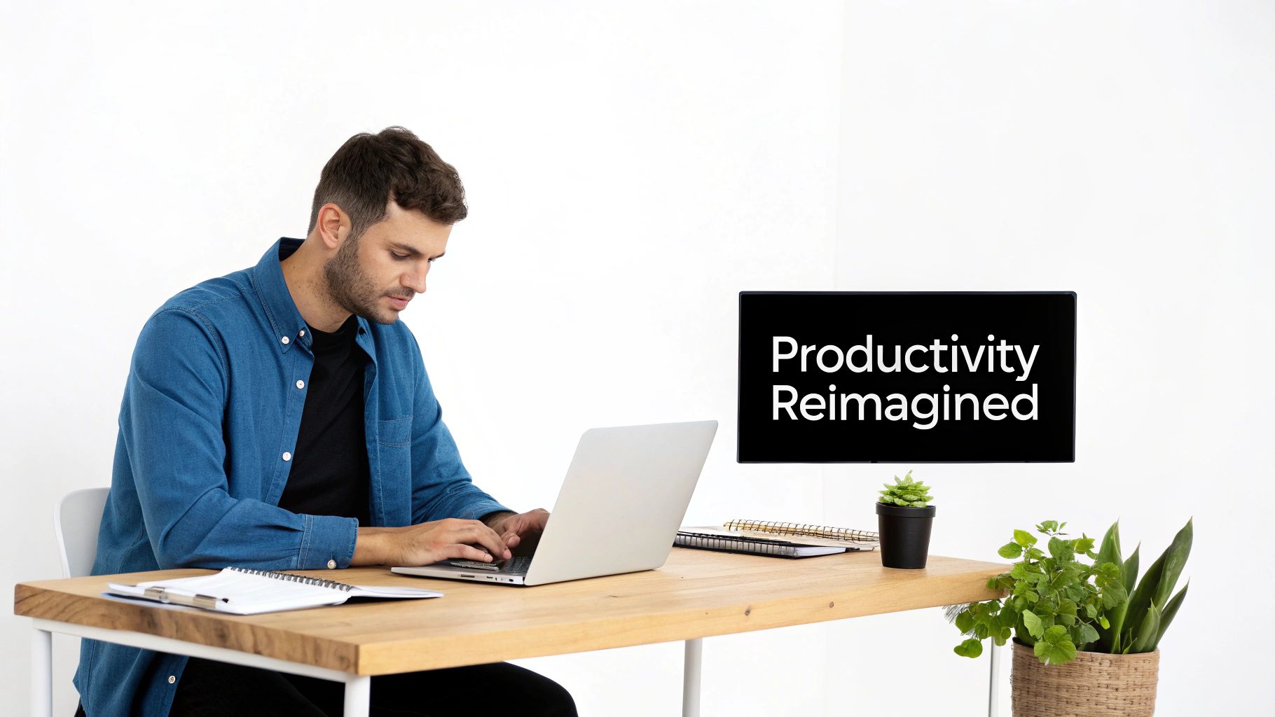 A group of developers collaborating around a computer screen, representing teamwork and productivity.