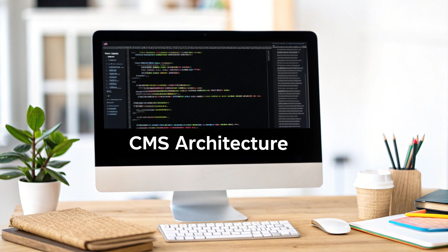 An architectural diagram showing the difference between traditional and headless CMS structures.