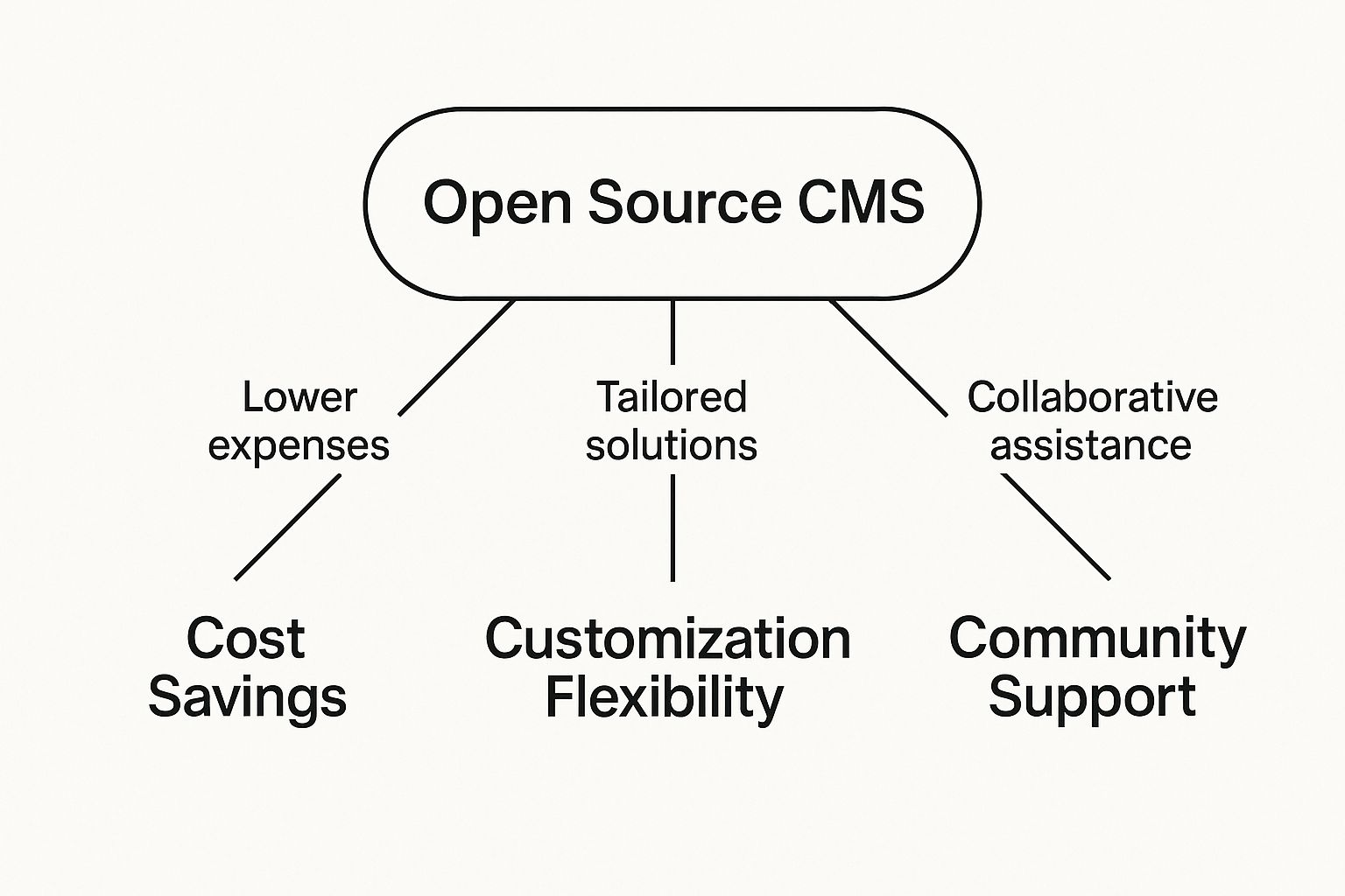 Infographic about open source content management system