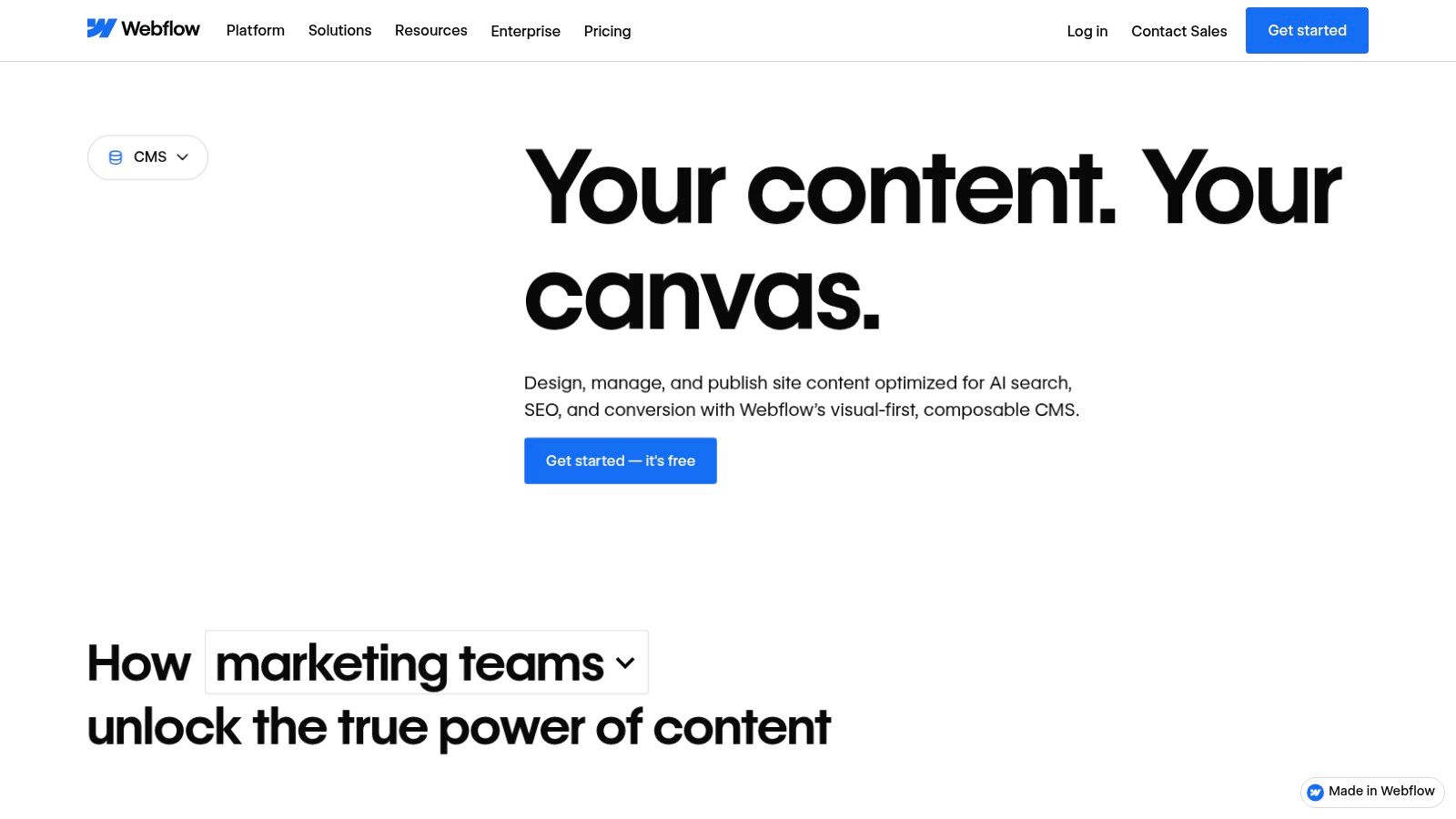 Webflow CMS