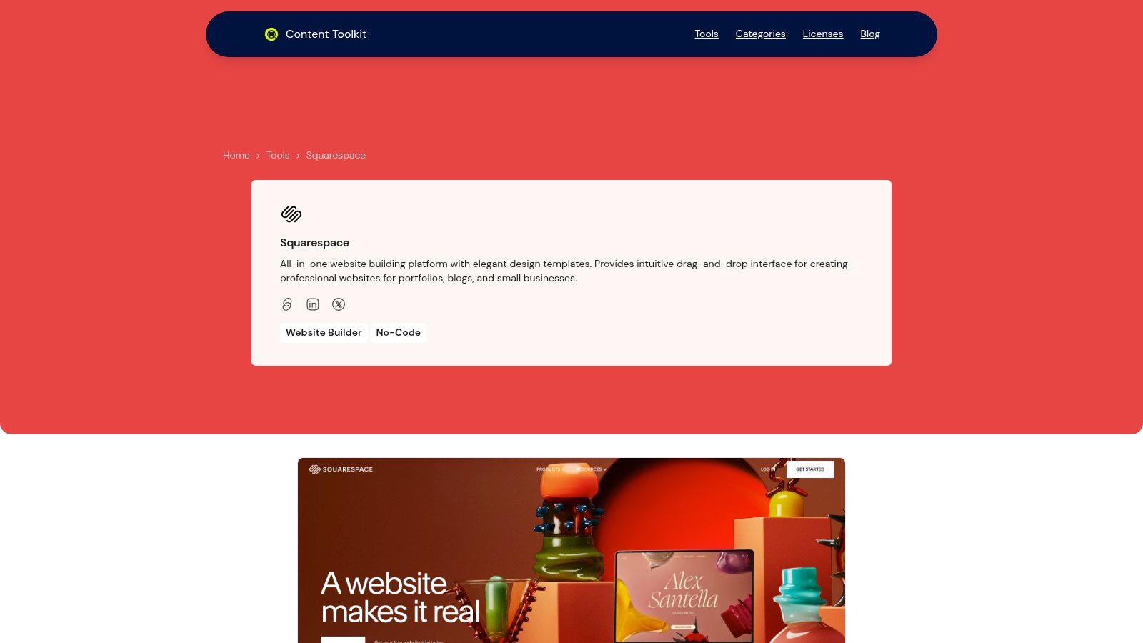 Squarespace – Website Builder and No‑Code CMS Tool