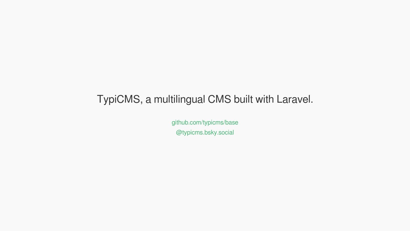 7. TypiCMS: The Modular Multilingual Solution