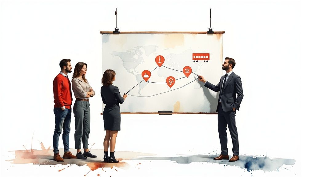 Diagramma che mostra obiettivi aziendali tradotti in KPI specifici per un piano di incentivazione