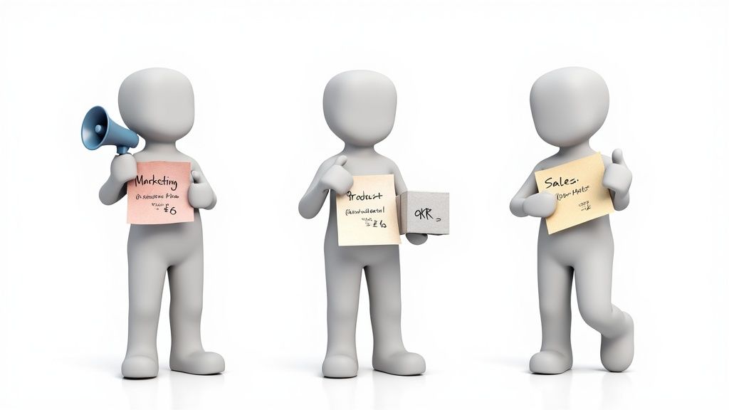 Una persona analizza grafici e dati su uno schermo, rappresentando l'applicazione di KPI e OKR a un ruolo specifico.