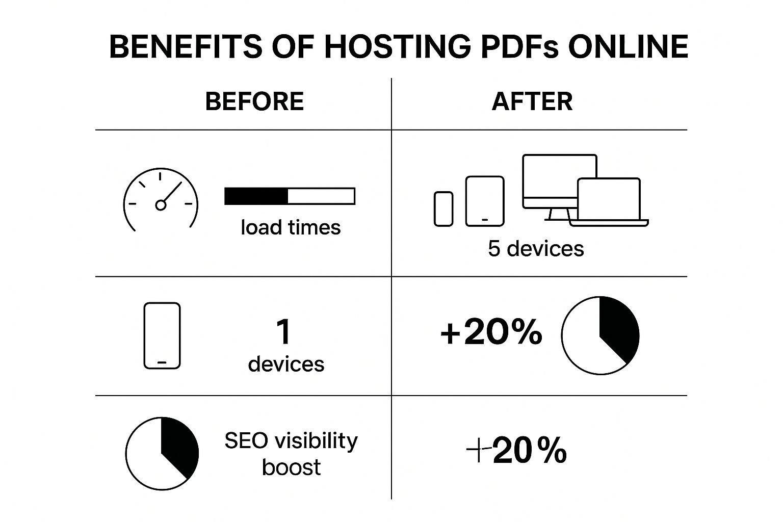 Infographic about hosting a pdf