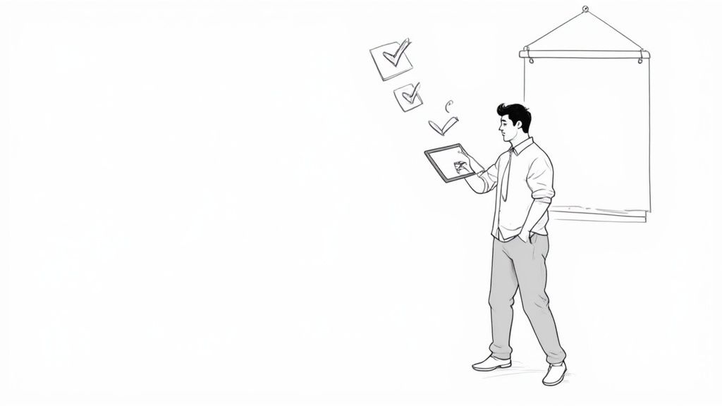 A person working on their digital portfolio on a laptop