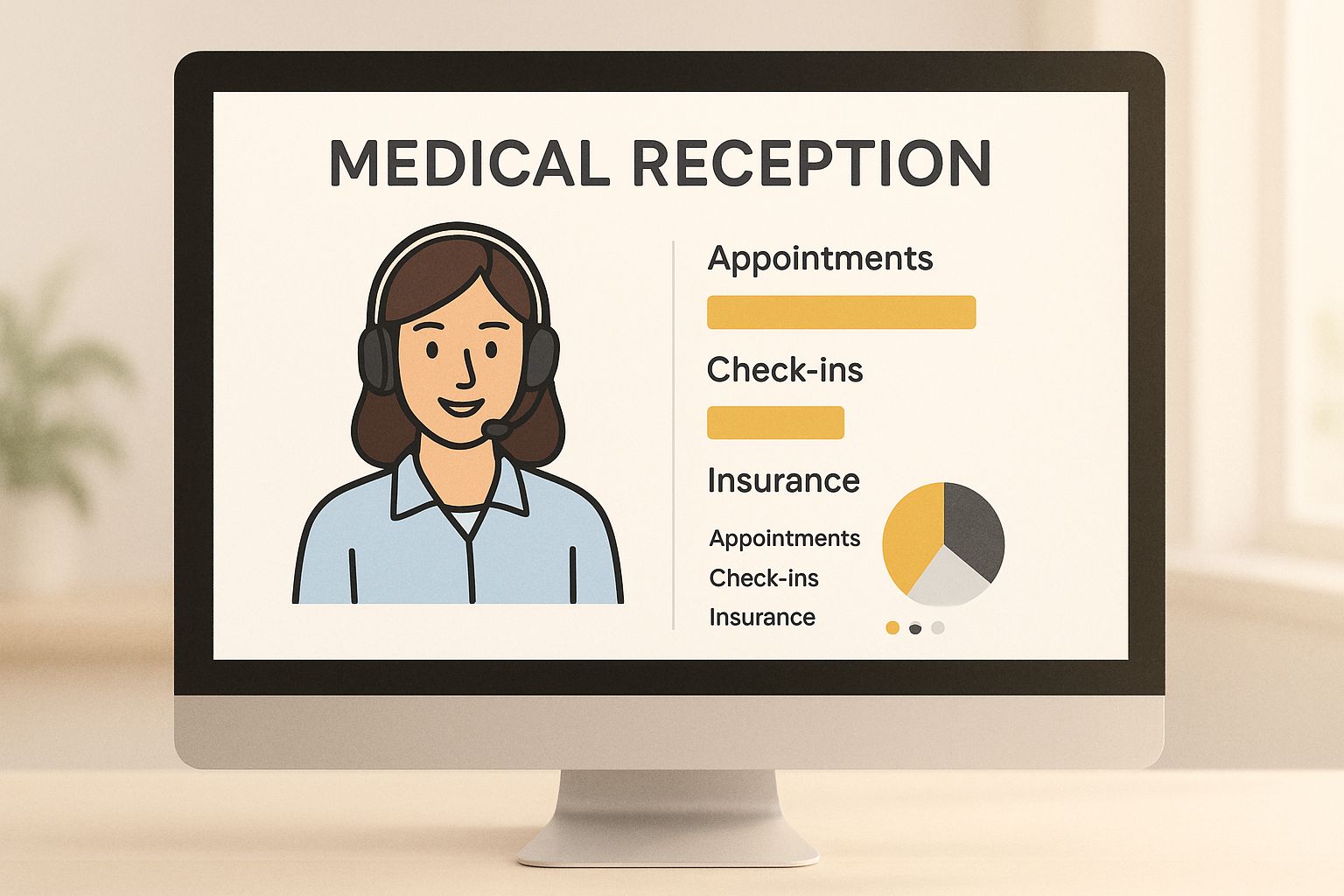 Infographic about virtual medical receptionist
